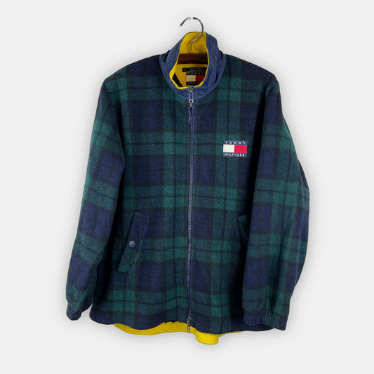 Vintage Tommy Hilfiger Plaid Checker Fleece Jacket (M/L)