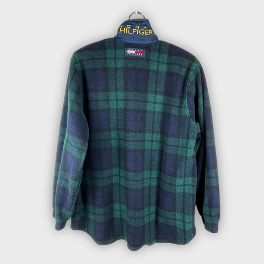 Vintage Tommy Hilfiger Plaid Checker Fleece Jacket (M/L)