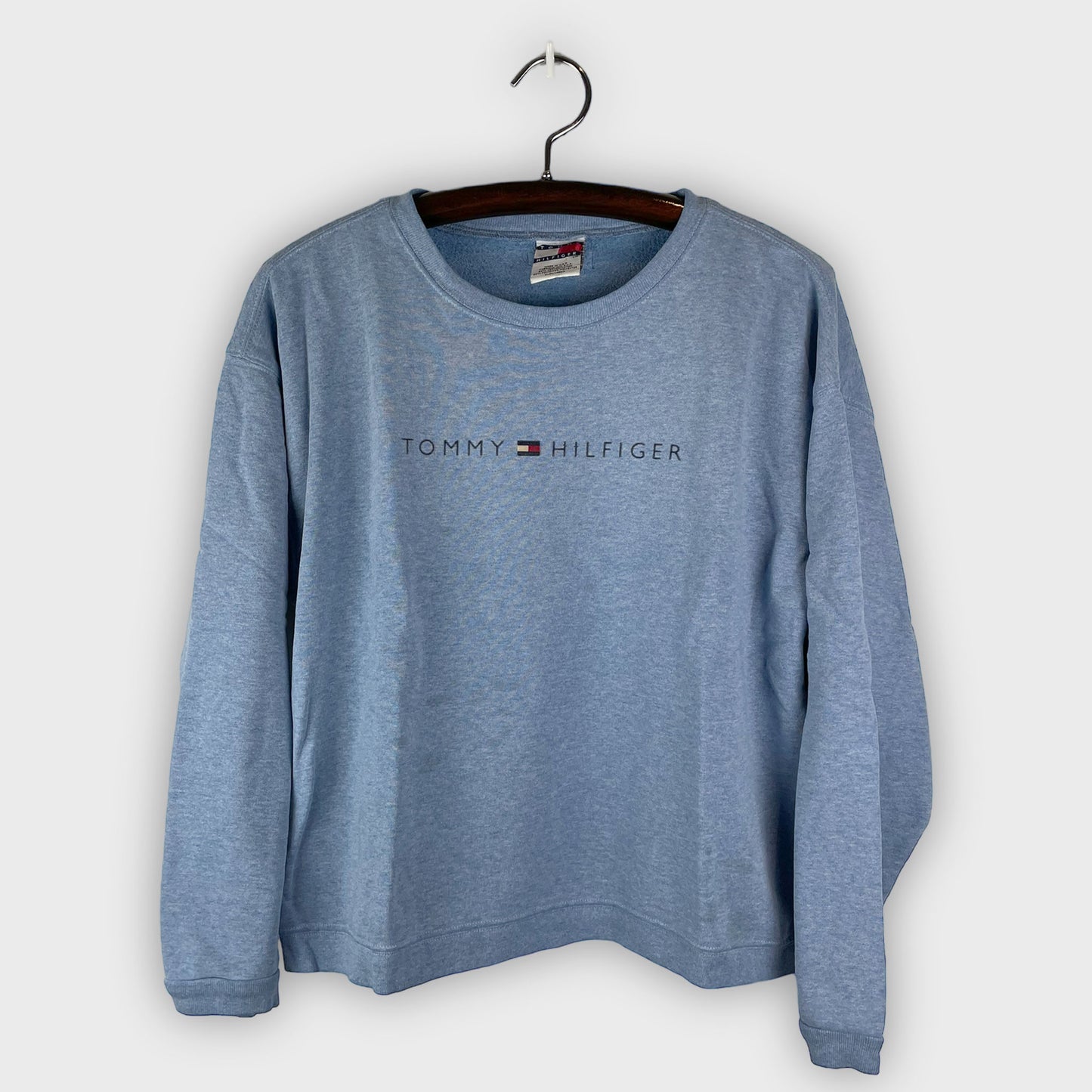 Vintage Tommy Hilfiger Powder Blue Sweatshirt (L)