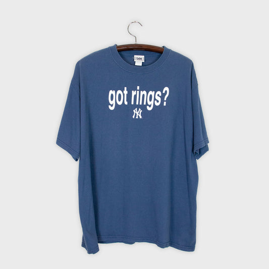 Y2K Lee Sports New York Yankees Got Rings T-Shirt (XL)