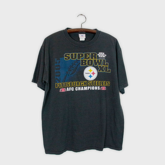 Y2K 06' NFL Steelers SuperBowl Champions T-Shirt (L)