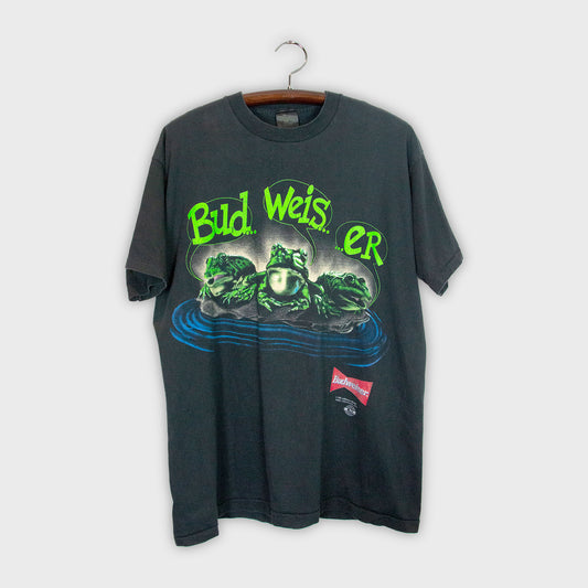 Vintage Single Stitch Budweiser Frog Promo T-shirt (L)