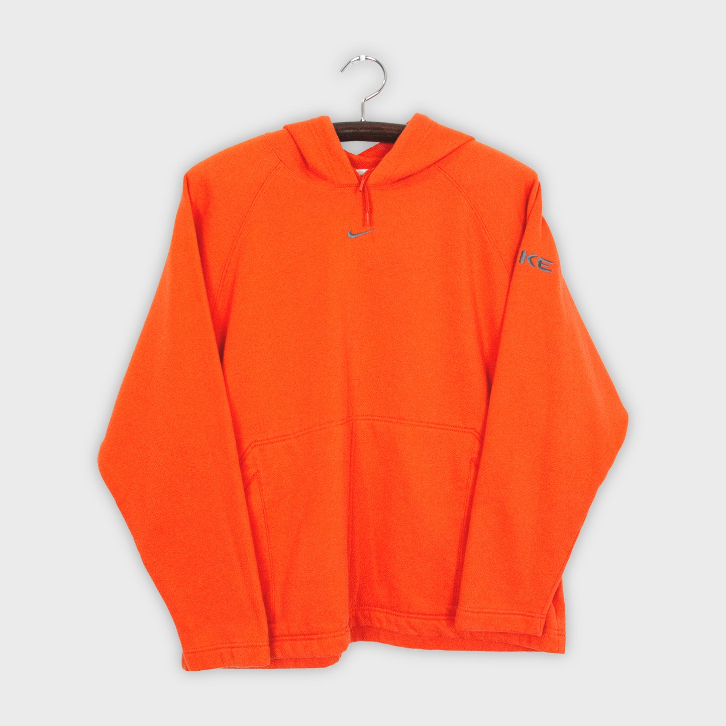 Vintage Y2K Orange NIke Center Swoosh Hoodie (XL)