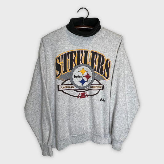 Vintage NFL Pittsburgh Steelers Turtle Neck Sweatshirt (XL)