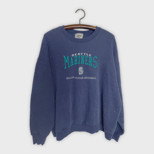 Vintage MLB Lee Seattle Mariners Navy Sweatshirt (XL)