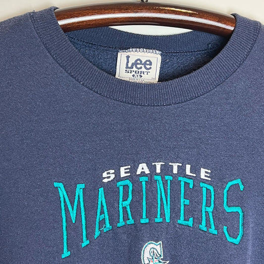 Vintage MLB Lee Seattle Mariners Navy Sweatshirt (XL)