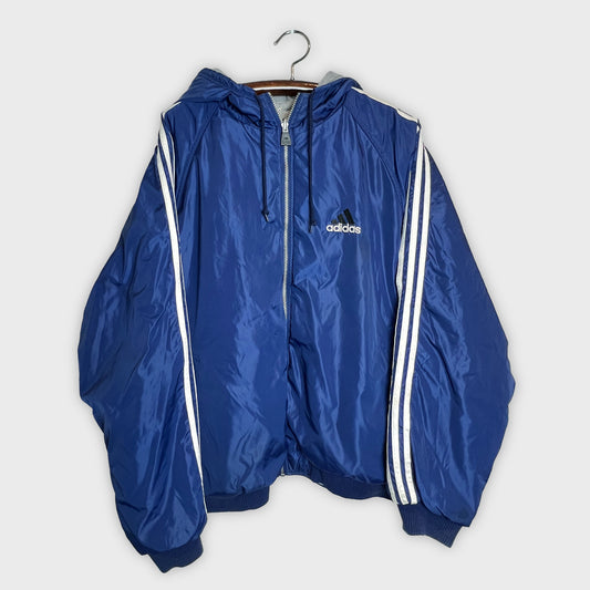 Vintage Adidas Reversible Navy Grey Puffer Jacket (XL/XXL)