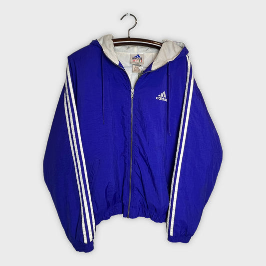 Vintage Adidas Big Logo Windbreaker Puffer Jacket (L/XL)